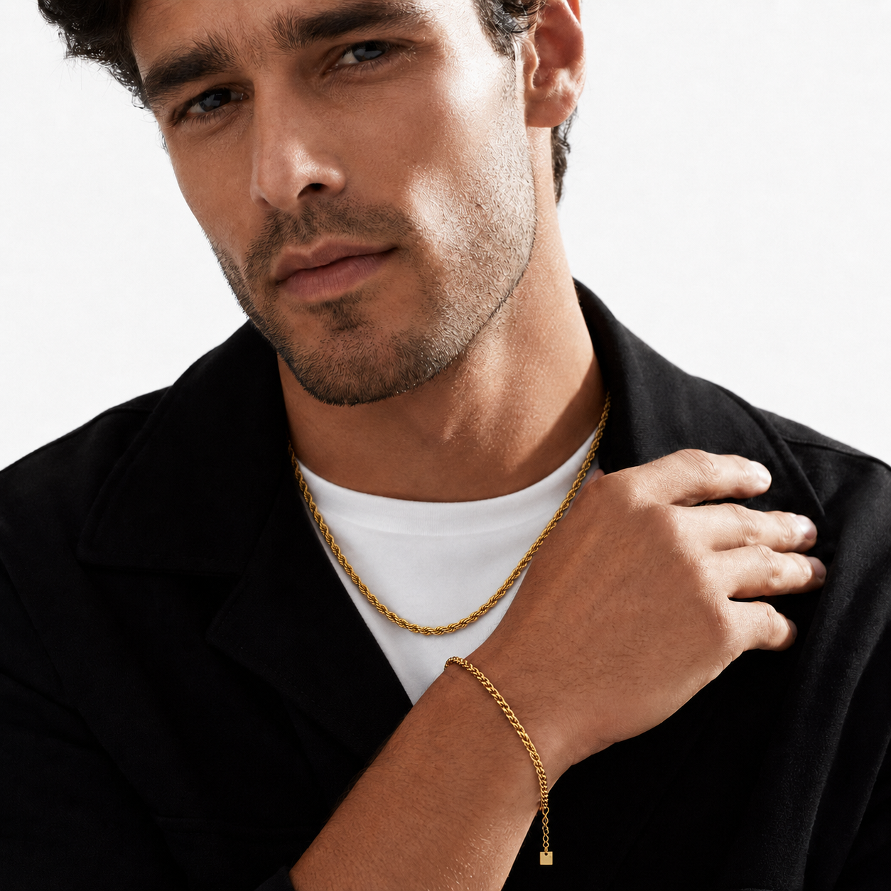 Style ALBANY: Chunky Gold Chain Bracelet
