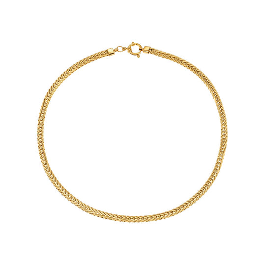 ALICE Gold: Chunky Link Chain Necklace with Ring Fastener Pendant