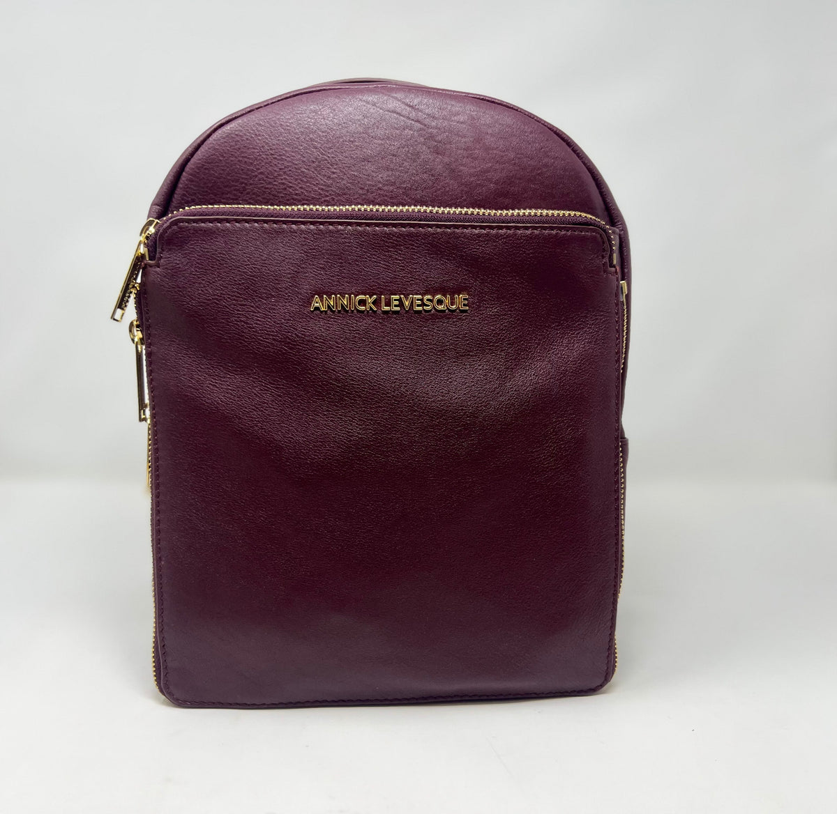 Sac à dos en Cuir Aubergine, Alice