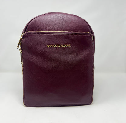 Sac à dos en Cuir Aubergine, Alice