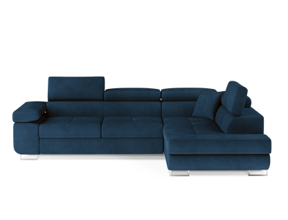 Anton Storage Sleeper Sectional Sofa - Navy Blue