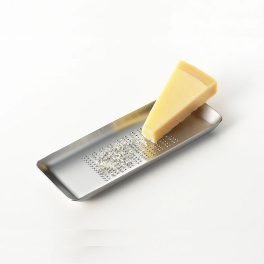 Eatoco Oros L Large Grater – Japanese Stainless Steel Tray Zester & Condiment Grater