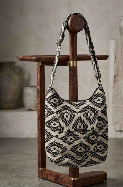 OLDTRIBES™ black  and  white  star Crossbody Bag