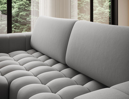 Bonett 4 Seater Storage Sleeper Chaise Sofa - Grey