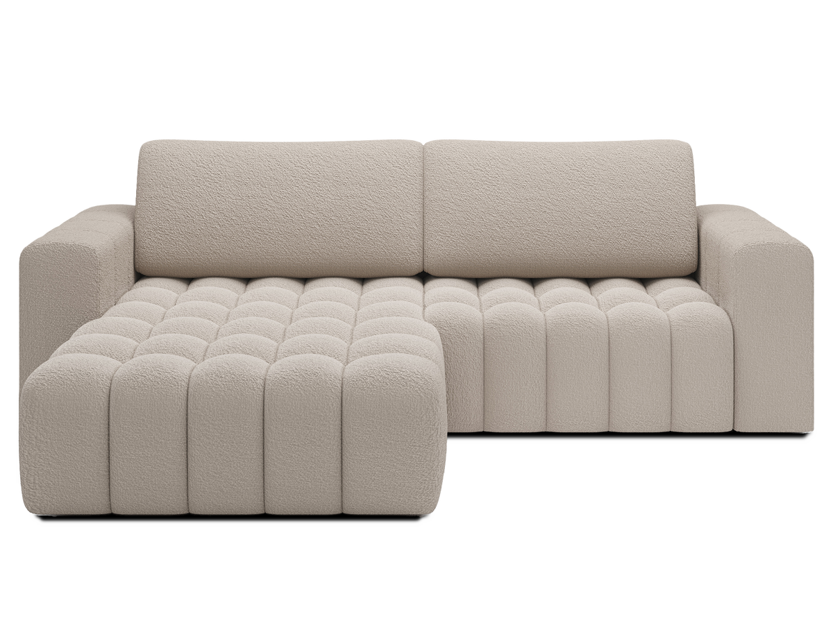 Bonett 4 Seater Storage Sleeper Chaise Sofa - Beige