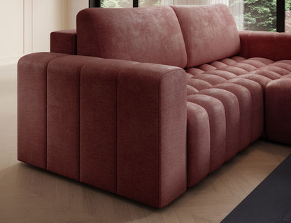 Bonett 4 Seater Storage Sleeper Chaise Sofa - Plum