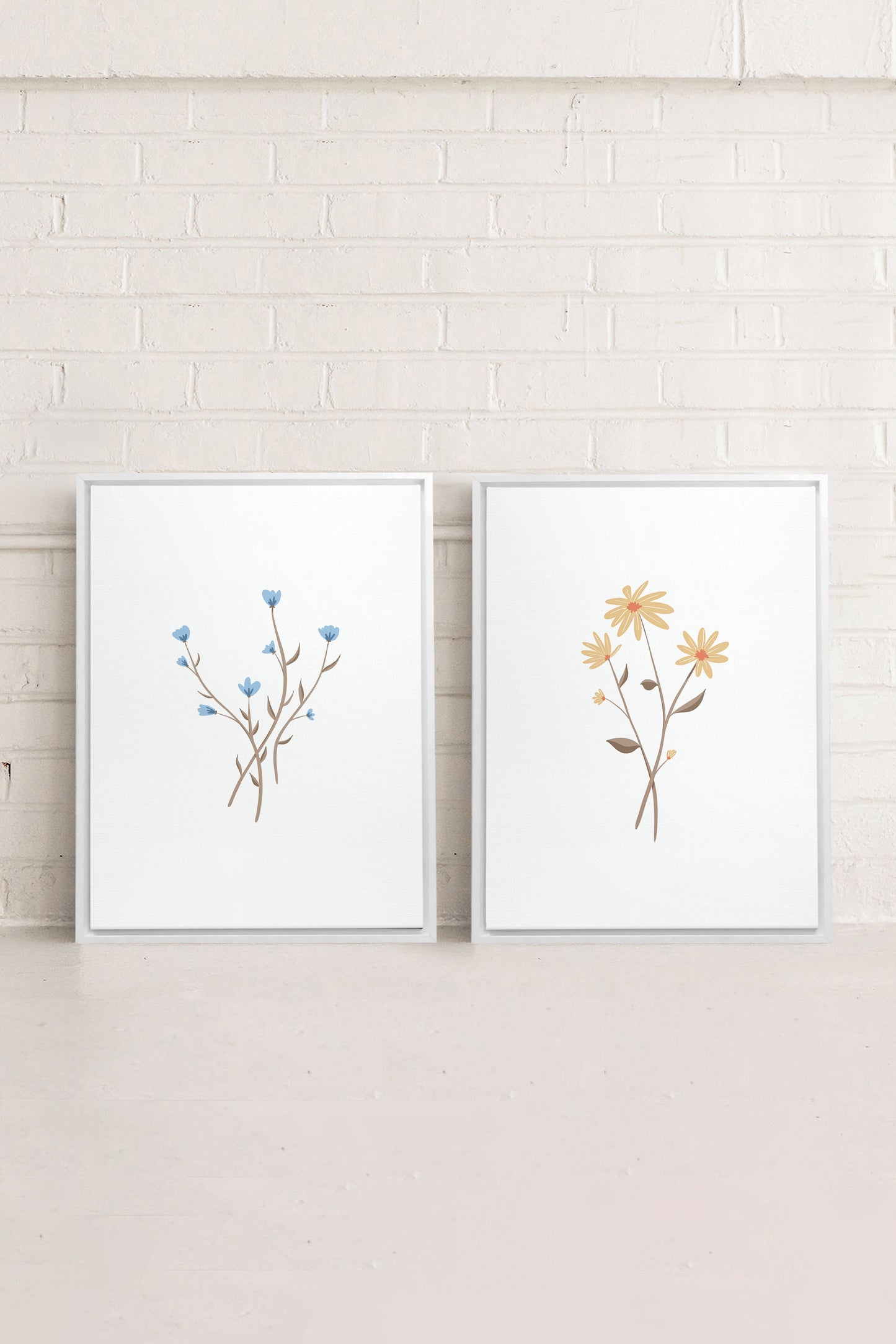 BOUQUET RUSTIQUE (2 Oeuvres sur toile étirée)