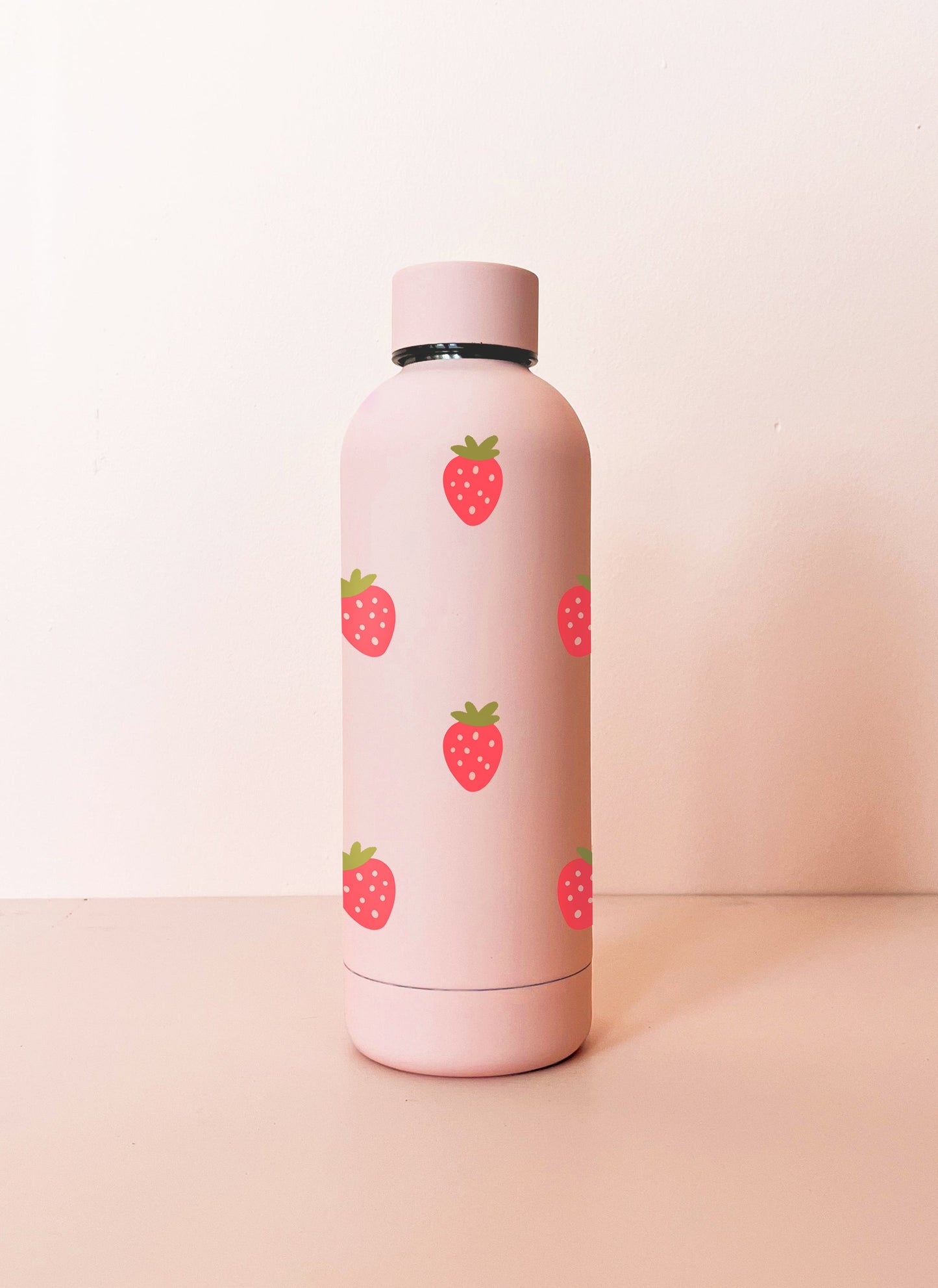 Bouteille en acier inox 17oz - rose pâle Fraises