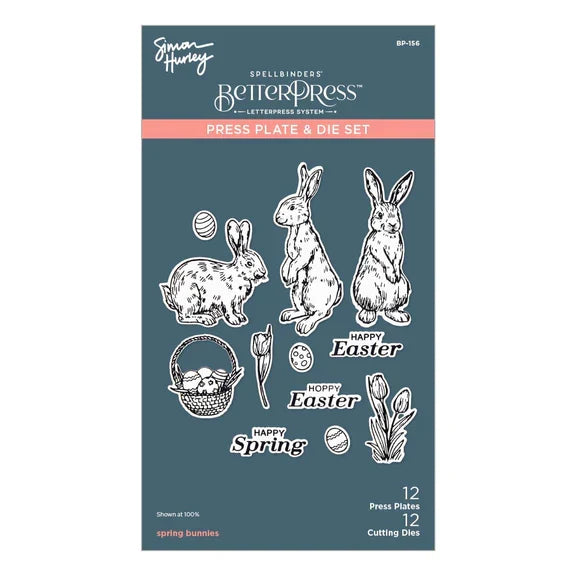 Spring Bunnies Press Plate & Die Set from the Spring Sampler Collection by Simon Hurley