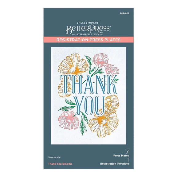 Thank You Blooms Registration Press Plates from the BetterPress Place & Press Registration Collection