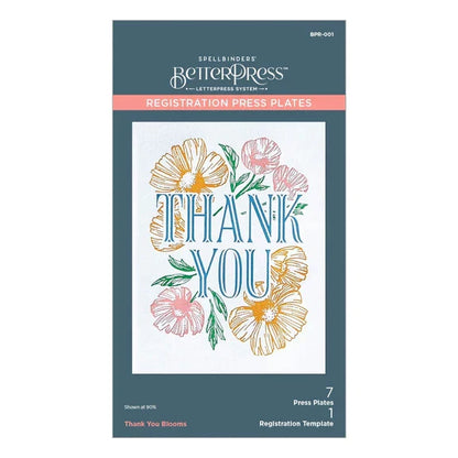 Thank You Blooms Registration Press Plates from the BetterPress Place & Press Registration Collection