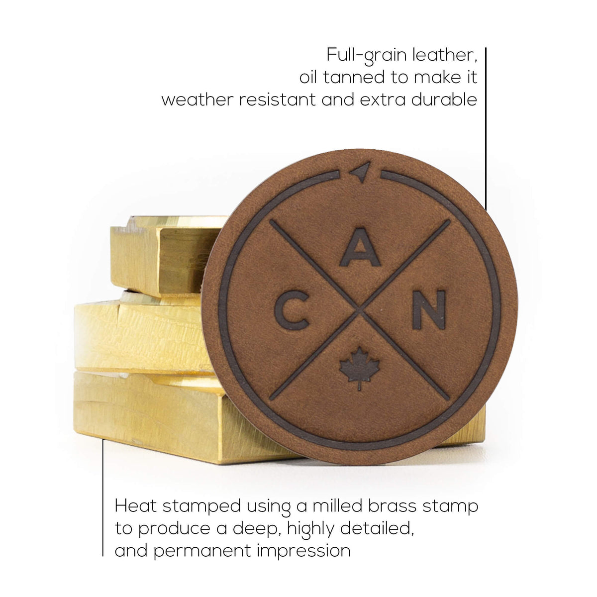 Canada Compass Leather Patch Trucker Hat