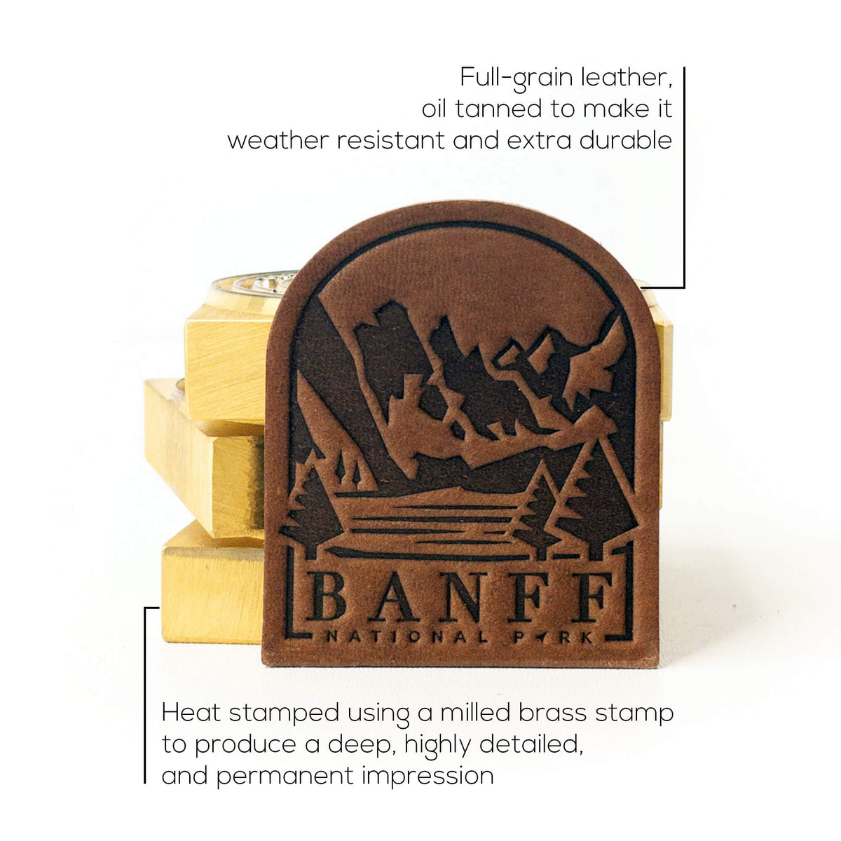 Banff National Park Leather Patch Trucker Hat