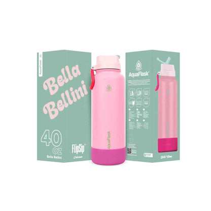 AquaFlask Colorwave 40oz Flip Sip Bottle – Insulated Stainless Steel Water Flask