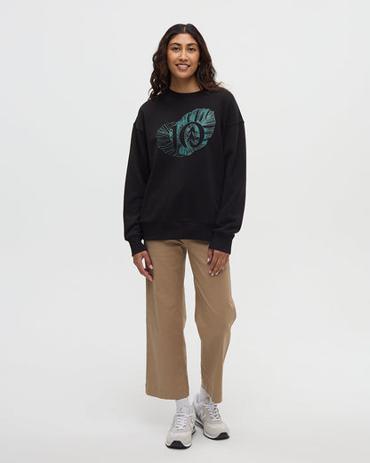 Amazon Greenery Relaxed Logo Crew