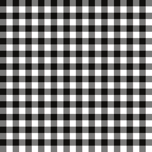 Plaid Black and White Adhesive Vinyl