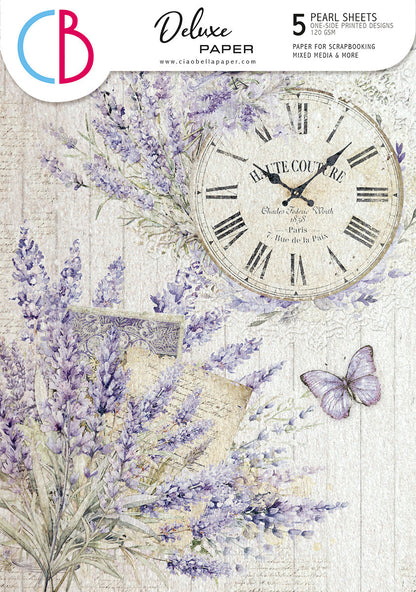 Deluxe Morning In Provence Paper Pearl  A4 5/Pkg