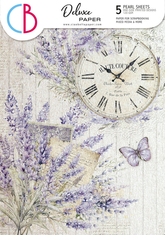 Deluxe Morning In Provence Paper Pearl  A4 5/Pkg