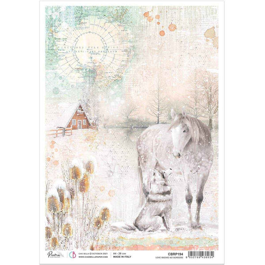 Ciao Bella Rice Paper A4 Love knows no borders