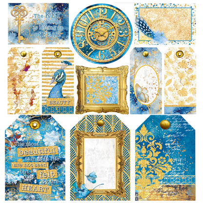 Ciao Bella Vellum Indigo Fussy Cut 6"x6" 6/Pkg