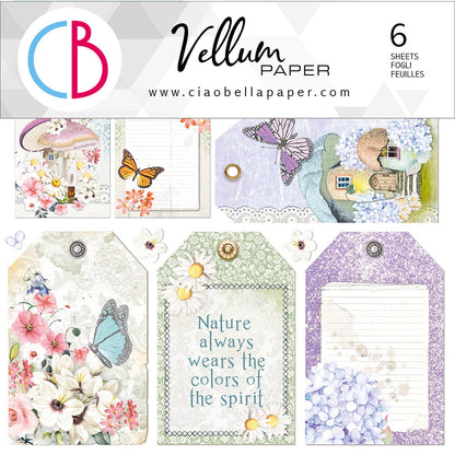 Ciao Bella Vellum Enchanted Land Fussy Cut 6"x6" 6/Pkg
