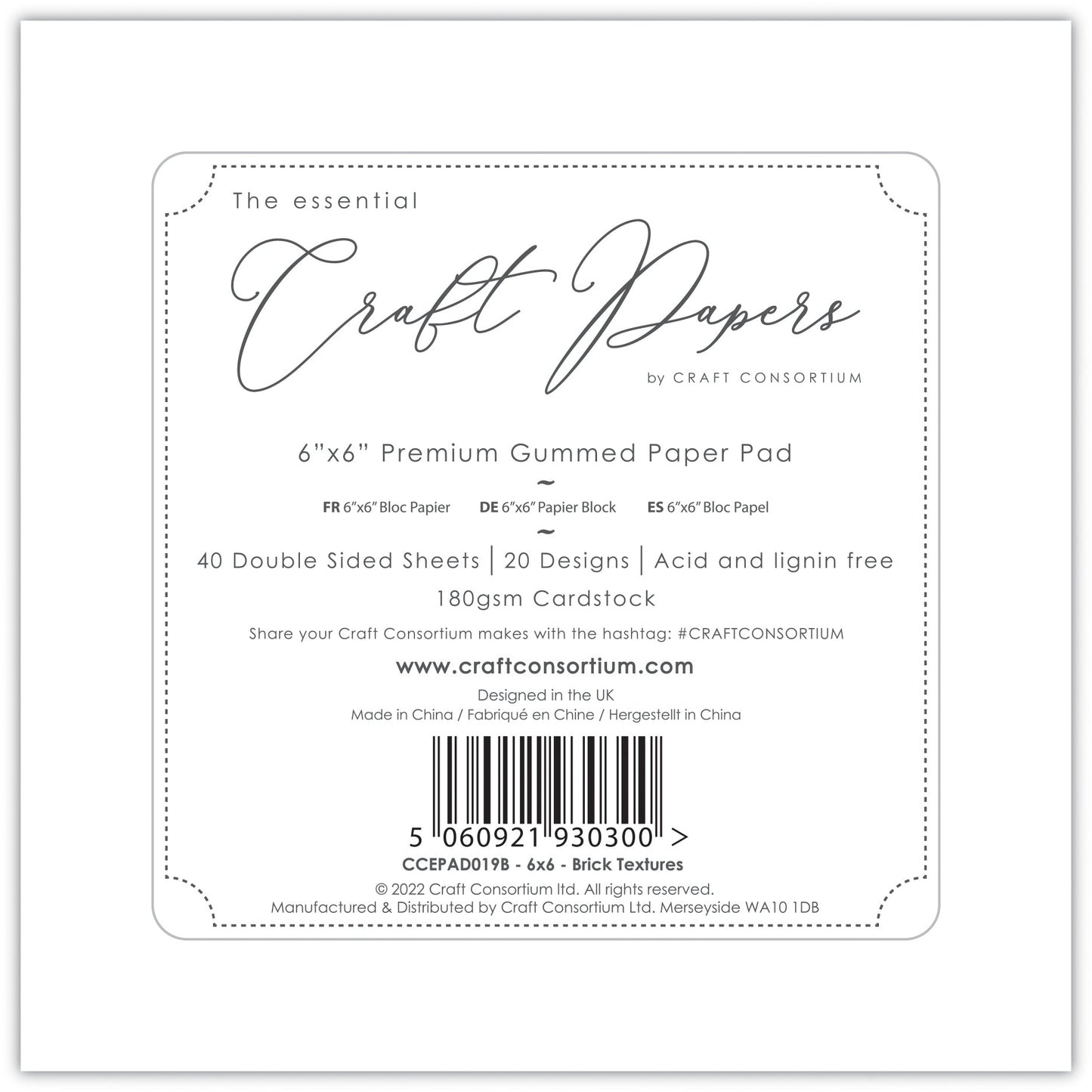 Brick Textures 6x6 Premium Paper Pad