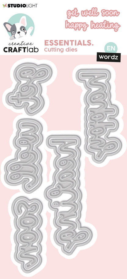 CCL Cutting Die Wordz Get Well Essentials 120x87x1mm 10 PC nr.479