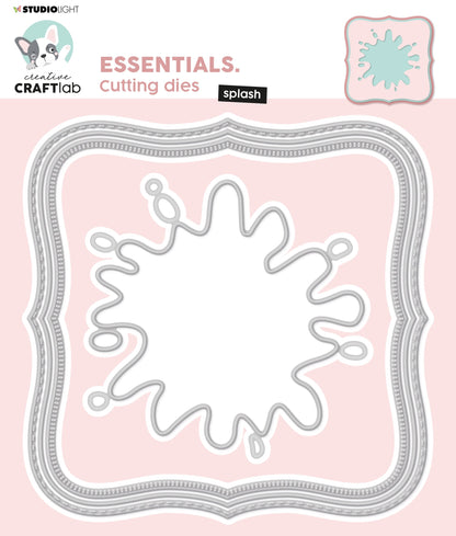 CCL Cutting Die Square Splash Essentials 150x150x1mm 7.87x6.69x0.04 inch 4 PC nr.540