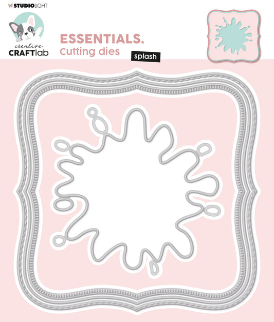 CCL Cutting Die Square Splash Essentials 150x150x1mm 7.87x6.69x0.04 inch 4 PC nr.540
