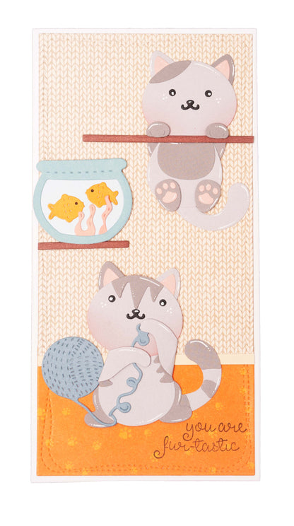 CCL Cutting Die Accessoires Cats Friendz 128x85x1mm 12 PC nr.742
