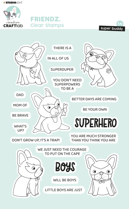 CCL Clear Stamp Superhero Buddy Friendz 195x133x3mm 22 PC nr.468