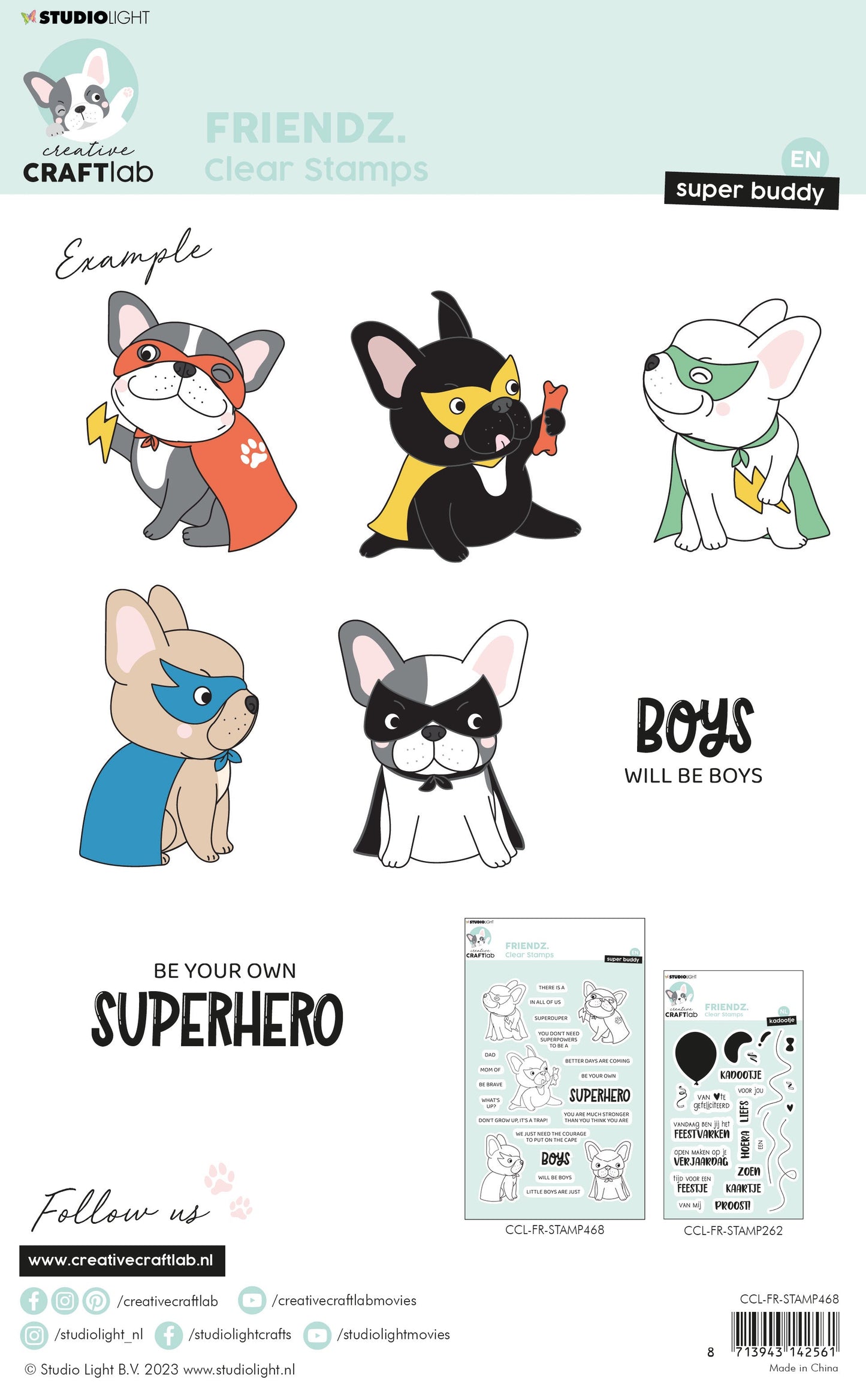 CCL Clear Stamp Superhero Buddy Friendz 195x133x3mm 22 PC nr.468