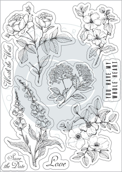 Craft Consortium Belle Fleur - Stamp Set