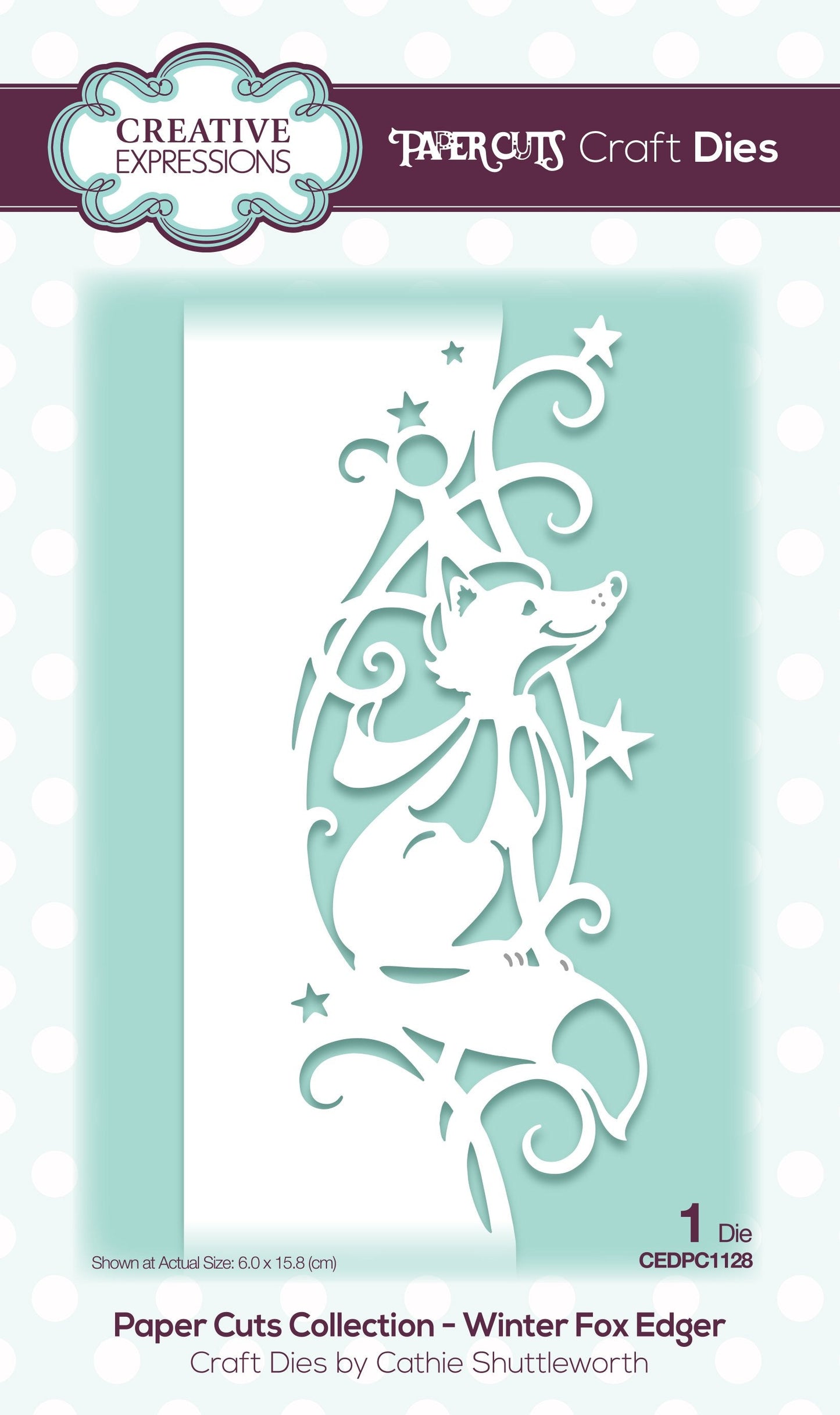 Creative Expressions Paper Cuts Edger Winter Fox Craft Die