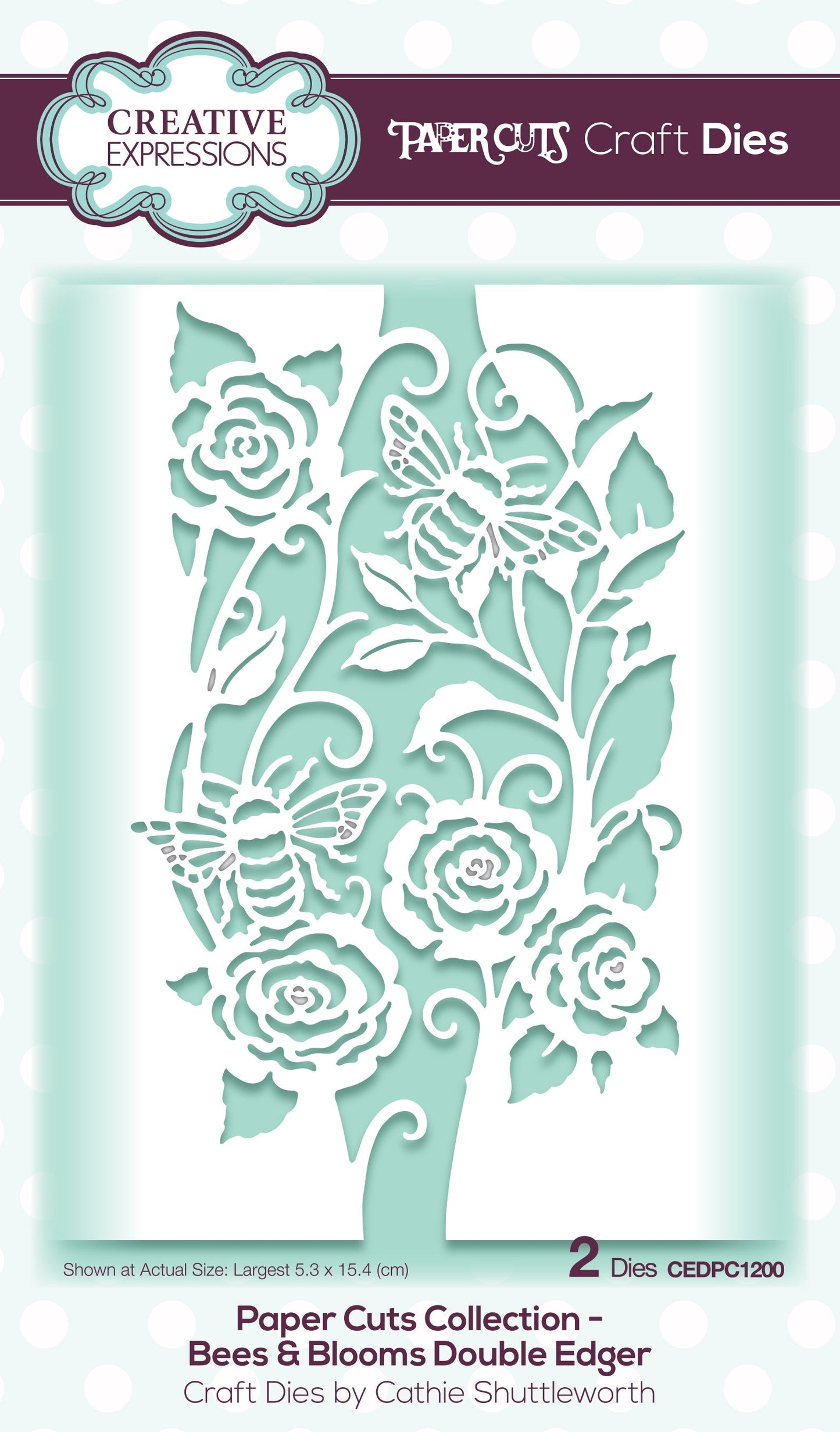 Creative Expressions Paper Cuts Bees & Blooms Double Edger Craft Die