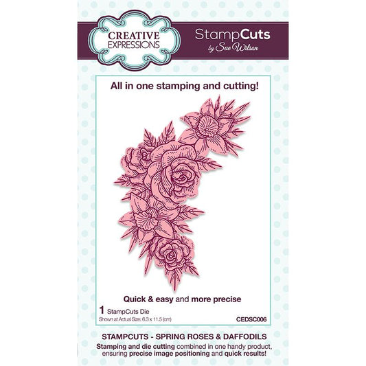 Creative Expressions Sue Wilson Spring Roses & Daffodils StampCuts Die