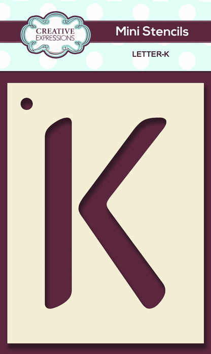 Mini Stencil Upper Case Letter