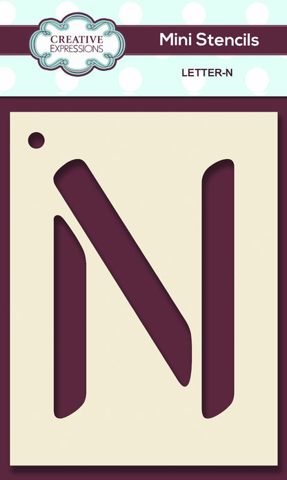 Mini Stencil Upper Case Letter