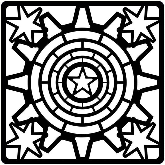 Creative Expressions Steampunk Stars 6x6 Stencil