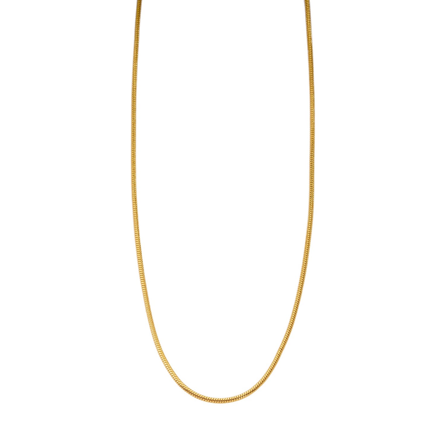 AYSHA: Dainty Snake Skin Textured Gold Chain Necklace