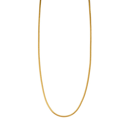 AYSHA: Dainty Snake Skin Textured Gold Chain Necklace