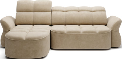 Beneth Storage Sleeper Chaise Sofa - Beige/Taupe
