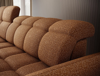 Beneth Storage Sleeper Chaise Sofa - Mocha Brown