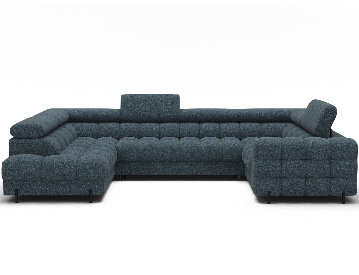 Fectory Sectional Storage Sleeper Chaise Sofa - Blue