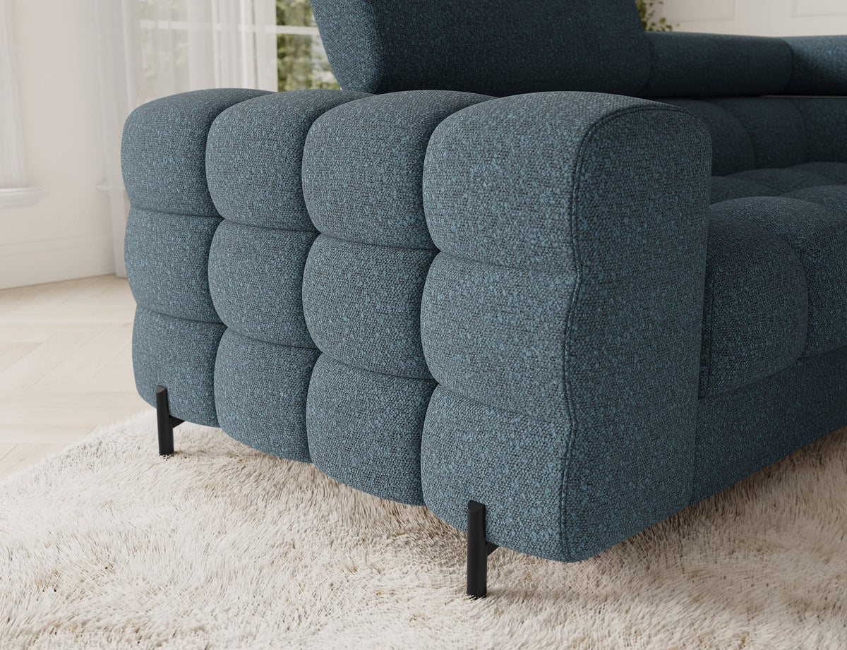 Fectory Sectional Storage Sleeper Chaise Sofa - Blue