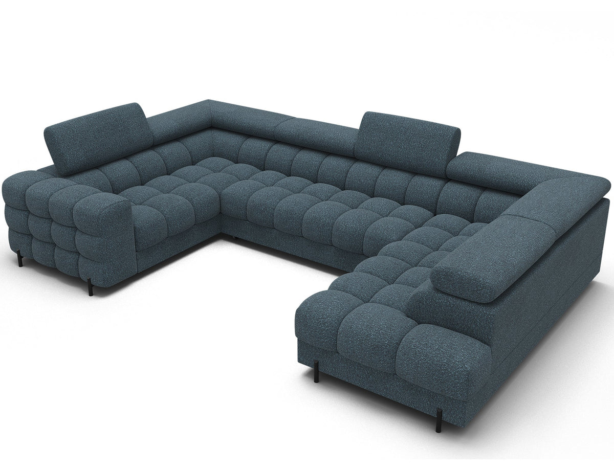Fectory Sectional Storage Sleeper Chaise Sofa - Blue