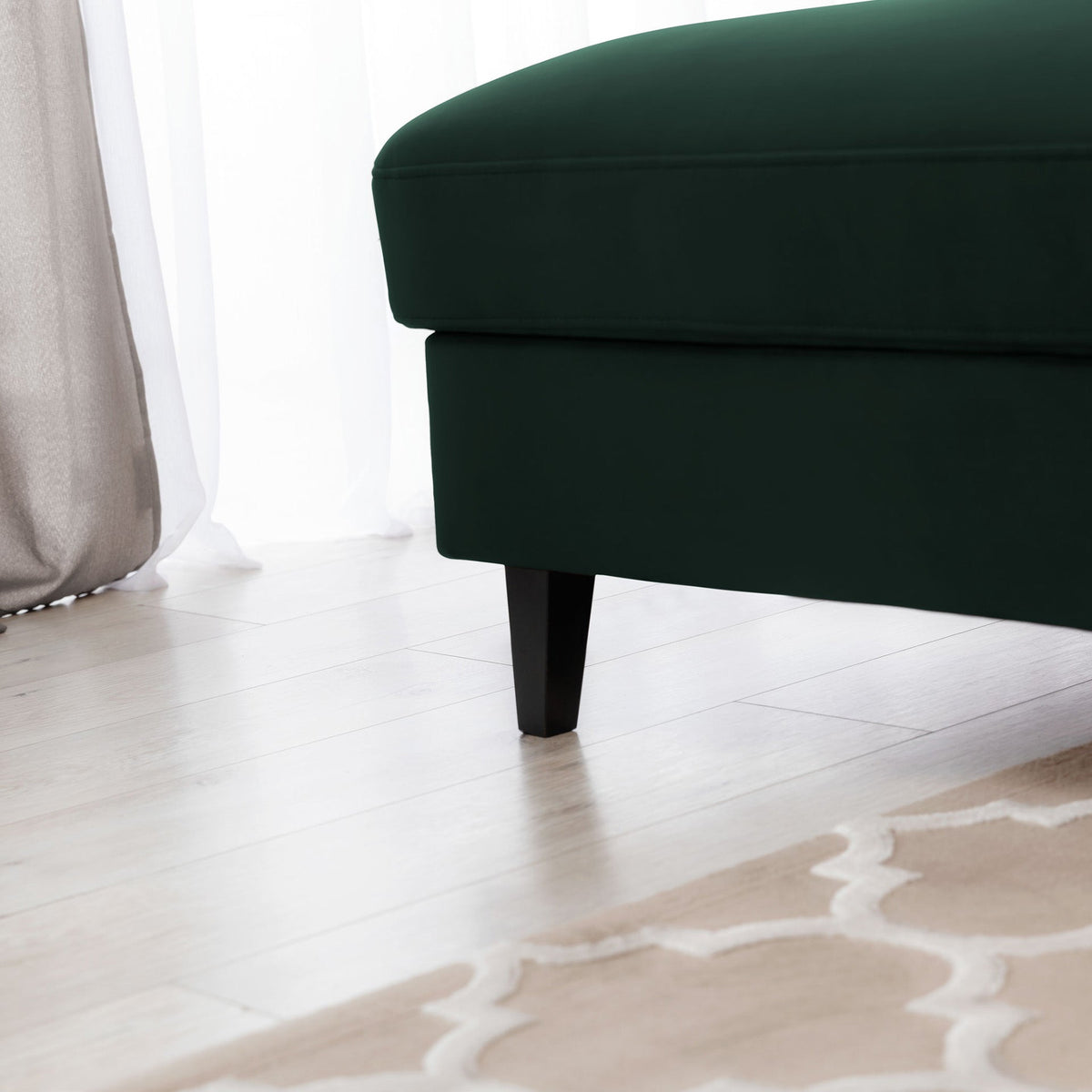 Foble Sectional Storage Sleeper Chaise Sofa - Emerald Green