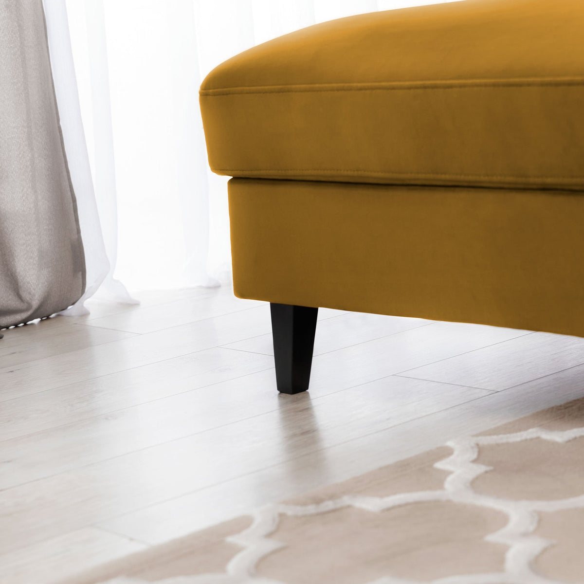 Foble Sectional Storage Sleeper Chaise Sofa - Mustard