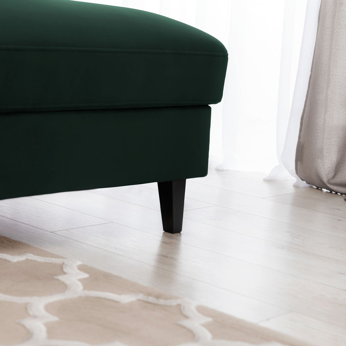 Foble Sectional Storage Sleeper Chaise Sofa - Emerald Green
