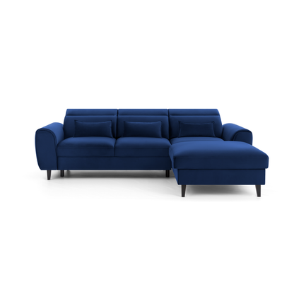 Foble Sectional Storage Sleeper Chaise Sofa - Royal Blue